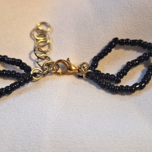 Artisan Handmade 3 Strand Aura Quartz Beaded Necklace - Picture 4 of 7